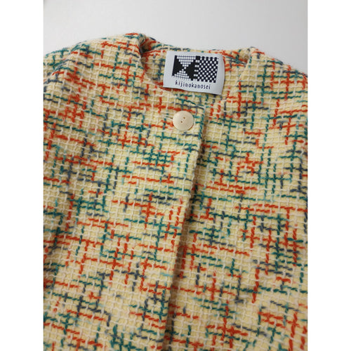 kijinokanosei キジノカノウセイ short jacket -VERKKO- ノーカラー ジャケット クリームイエロー (6M＋1572)【中古】