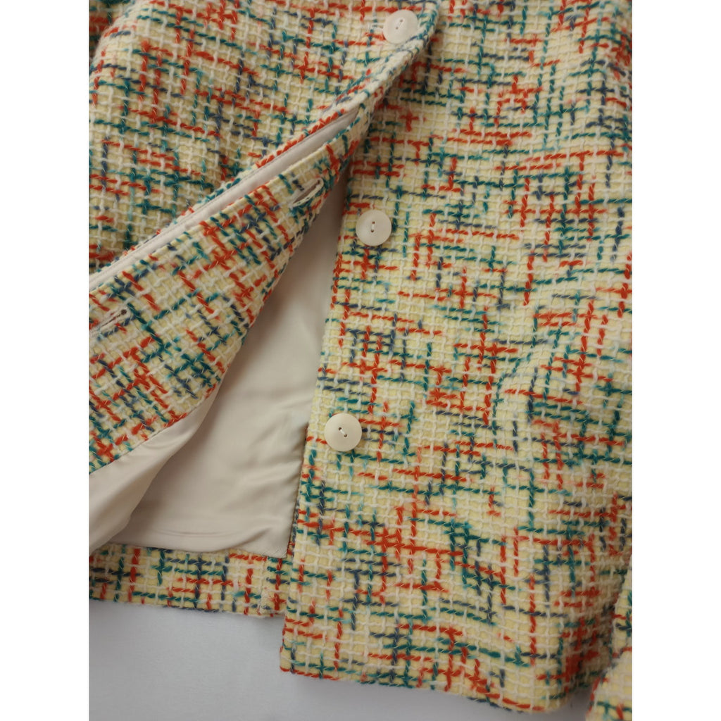 kijinokanosei キジノカノウセイ short jacket -VERKKO- ノーカラー ジャケット クリームイエロー (6M＋1572)【中古】