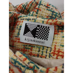 kijinokanosei キジノカノウセイ short jacket -VERKKO- ノーカラー ジャケット クリームイエロー 【中古】
