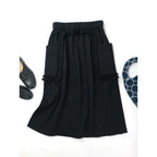 R&D.M.Co- OLDMANS TAILOR オールドマンズテーラー FRILL DECORATION SKIRT フリル デコレーション ロングスカート 黒 ブラック (6M＋2484)【中古】