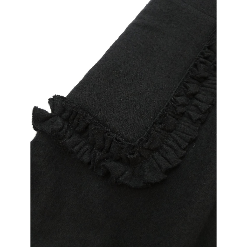 R&D.M.Co- OLDMANS TAILOR オールドマンズテーラー FRILL DECORATION SKIRT フリル デコレーション ロングスカート 黒 ブラック (6M＋2484)【中古】