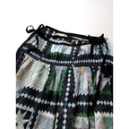 ASEEDONCLOUD アシードンクラウド Tree carol skirt Mosaic quilt print キルトパッチワーク柄 ロングスカート マルチカラー  【中古】