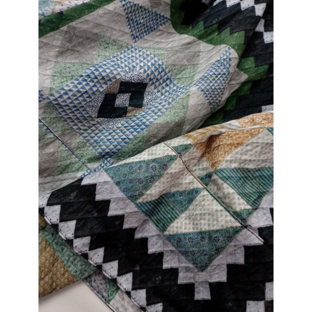 ASEEDONCLOUD アシードンクラウド Tree carol skirt Mosaic quilt print キルトパッチワーク柄 ロングスカート マルチカラー  【中古】