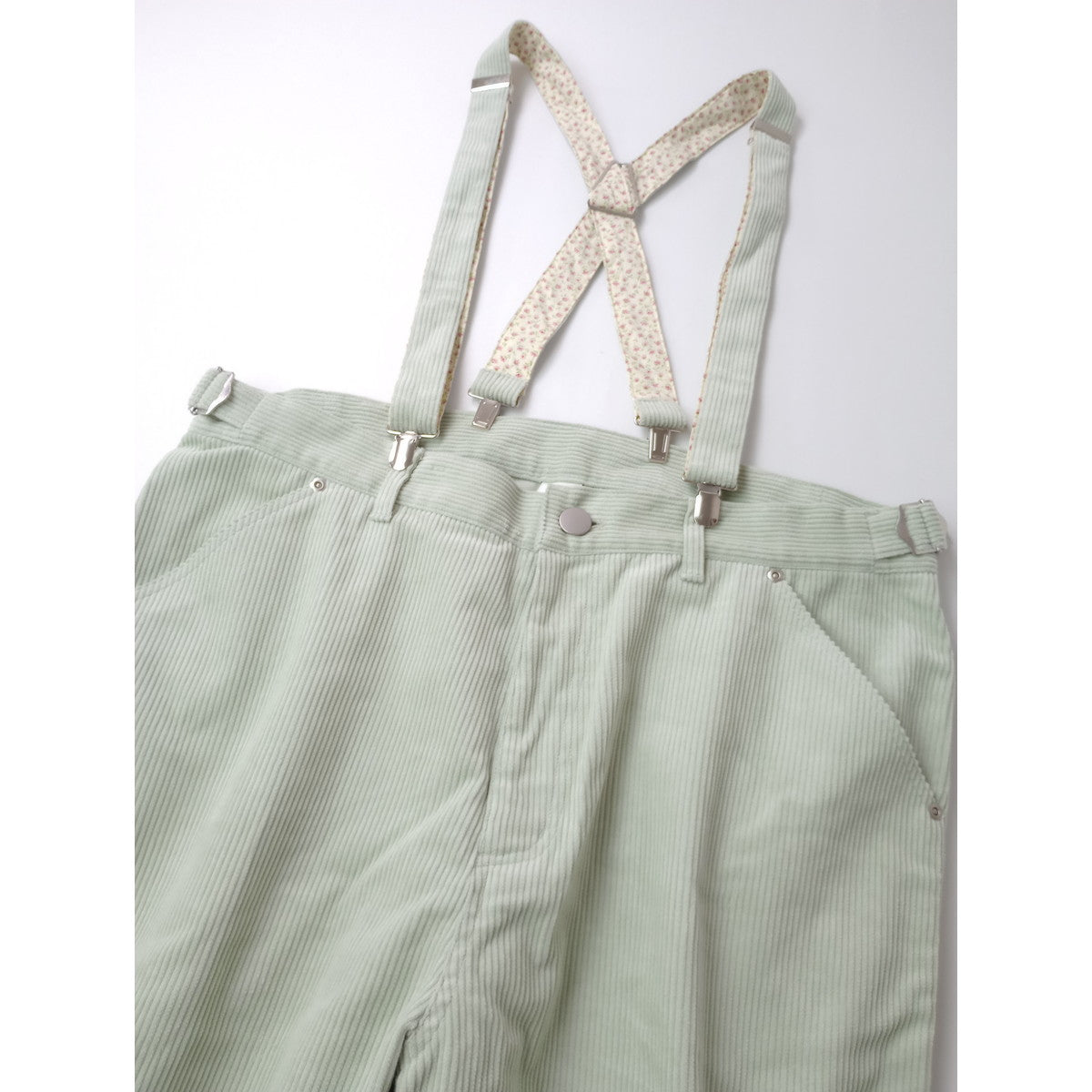 SOWA ソーワ corduroy pants mint サスペンダー コーデュロイパンツ ミント ライムグリーン (6M＋1584) 【中古】