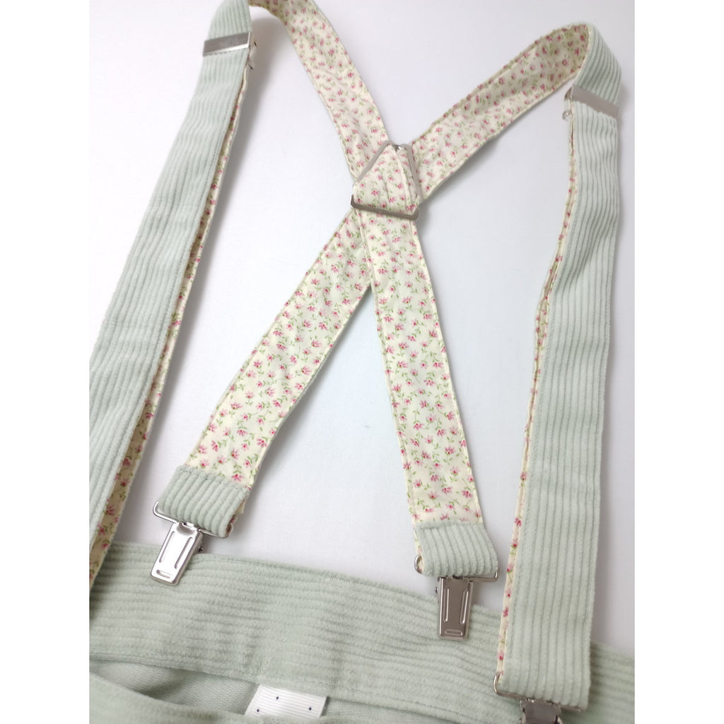 SOWA ソーワ corduroy pants mint サスペンダー コーデュロイパンツ ミント ライムグリーン (6M＋1584) 【中古】