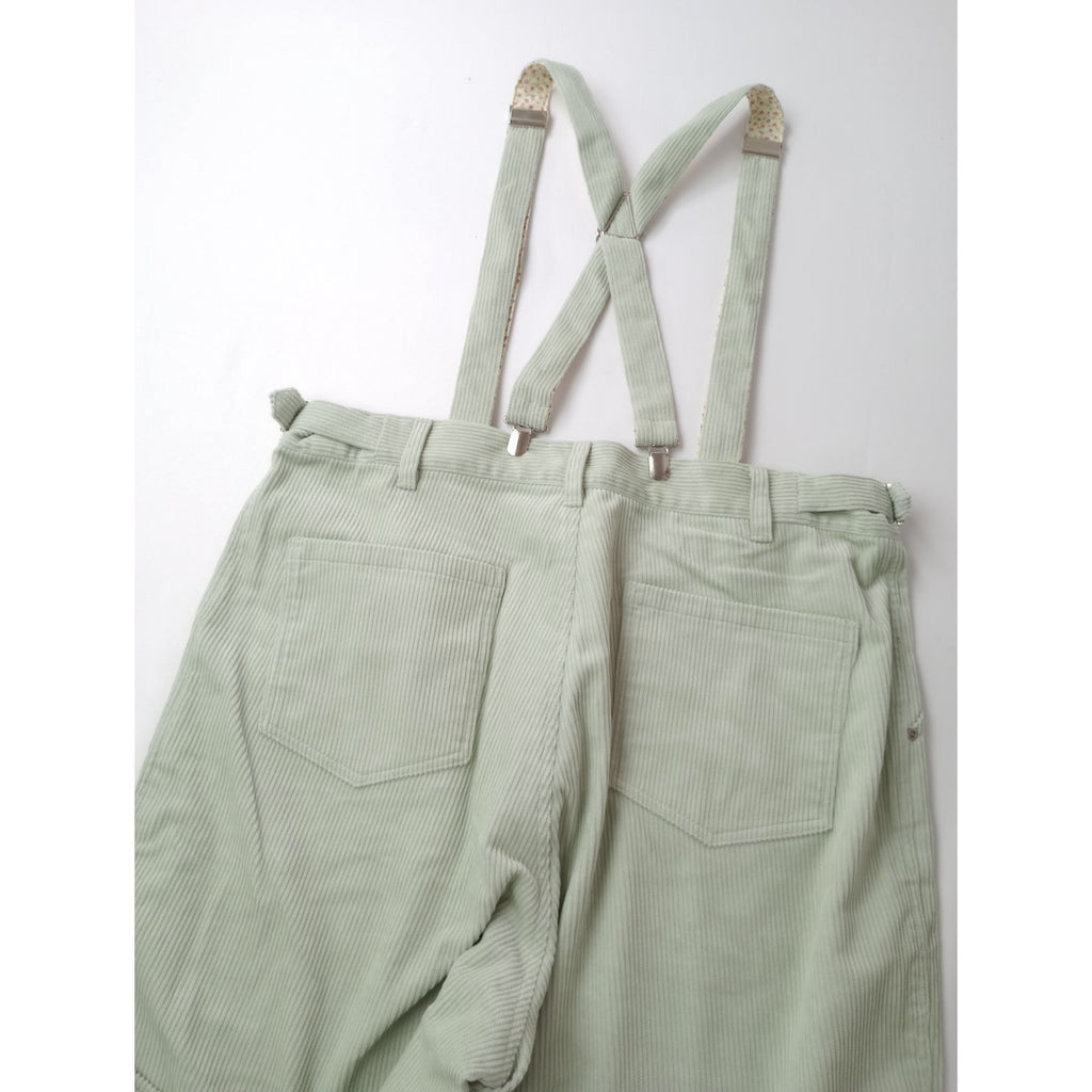 SOWA ソーワ corduroy pants mint サスペンダー コーデュロイパンツ ミント ライムグリーン (6M＋1584) 【中古】