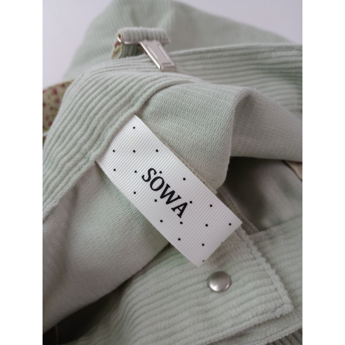 SOWA ソーワ corduroy pants mint サスペンダー コーデュロイパンツ ミント ライムグリーン (6M＋1584) 【中古】