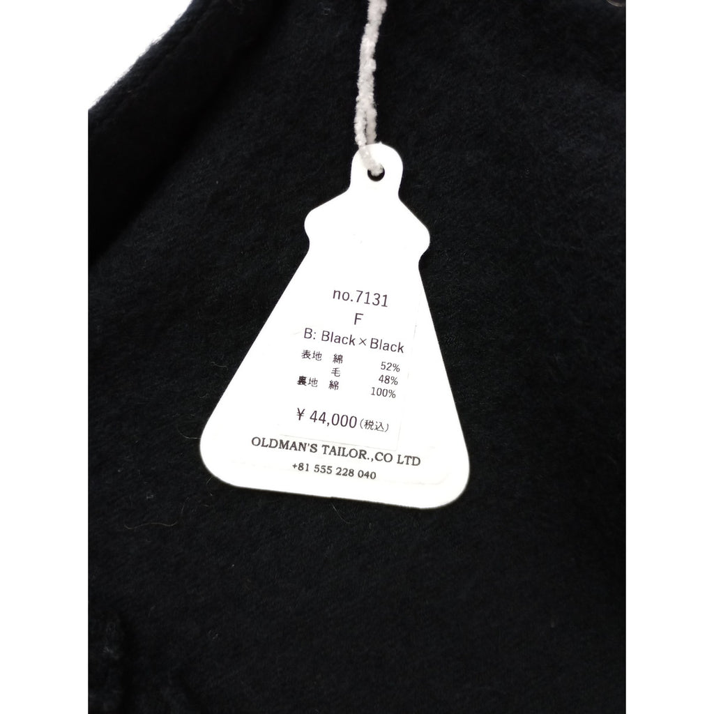 R&D.M.Co- OLDMANS TAILOR オールドマンズテーラー FRILL DECORATION BUTTON BIB フリルデコレーションボタンビブ 黒 ブラック (6M＋2753)【中古】