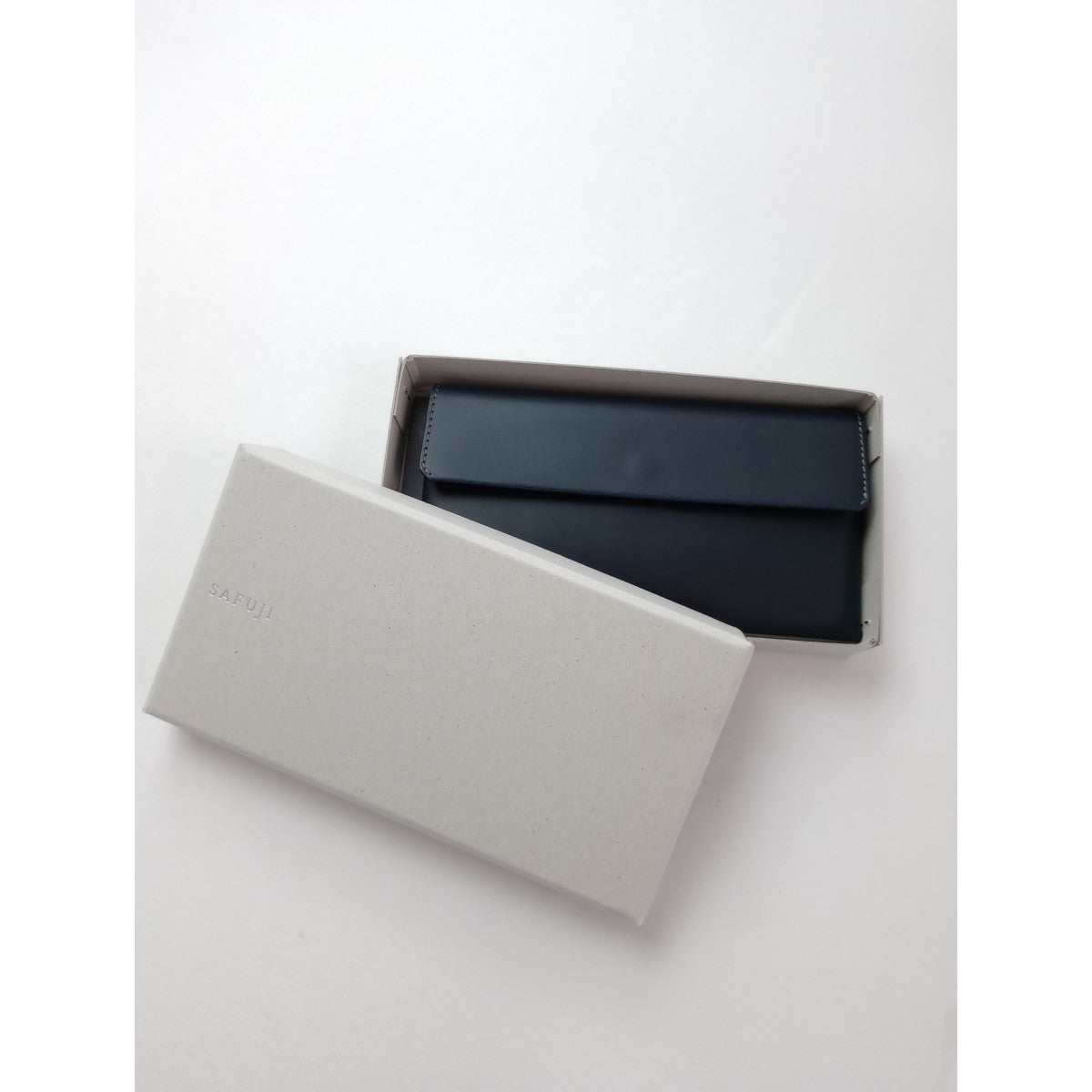 新品  safuji  サフジ  ミニ 長財布  ウォレット ネイビー