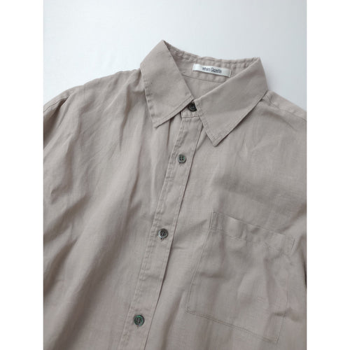 25SS Whim Gazette ウィム ガゼット リネン キャンバスシャツ  ベージュ 【中古】