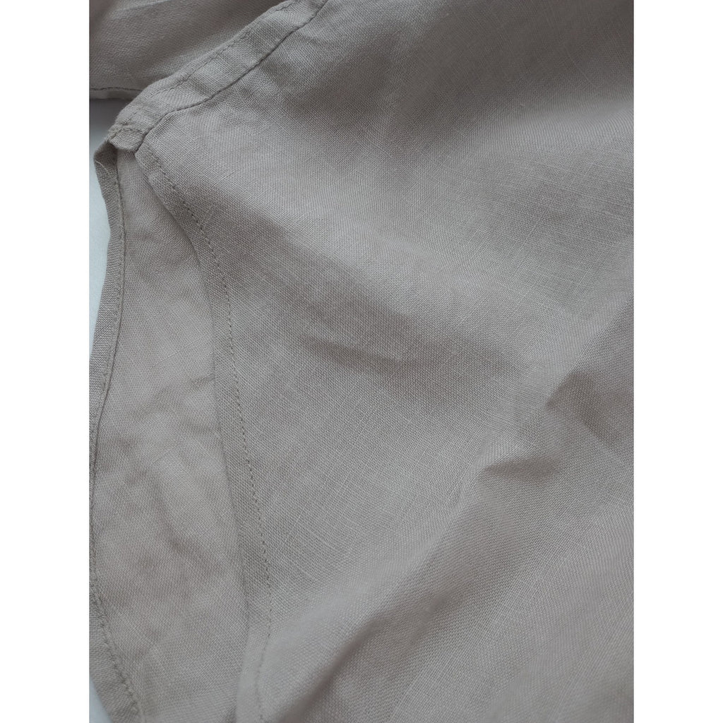 25SS Whim Gazette ウィム ガゼット リネン キャンバスシャツ  ベージュ 【中古】
