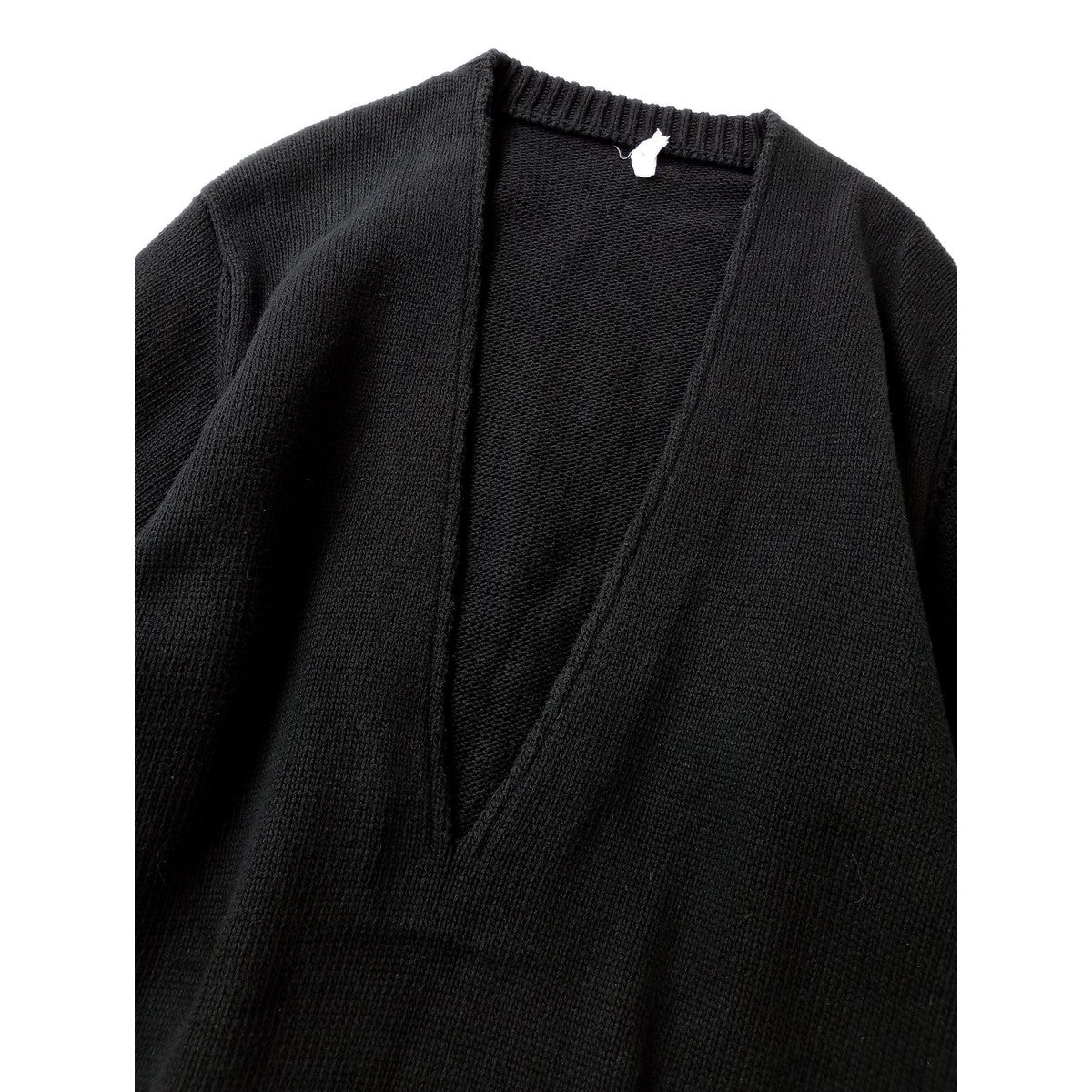 ゴーシュ Vネック ニット ロング ワンピース 黒 ブラック 2  (6M＋2652)【中古】