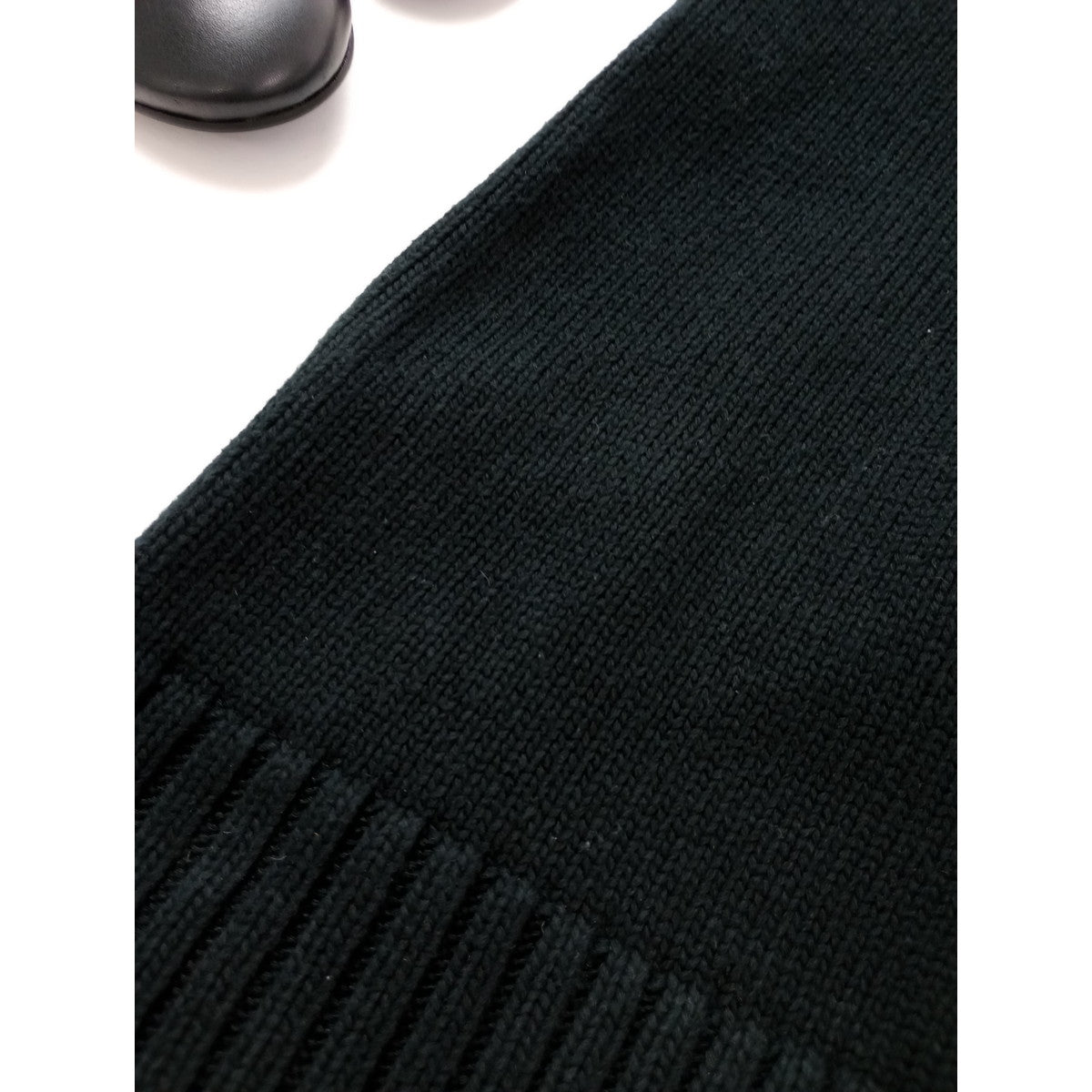 ゴーシュ Vネック ニット ロング ワンピース 黒 ブラック 2  (6M＋2652)【中古】
