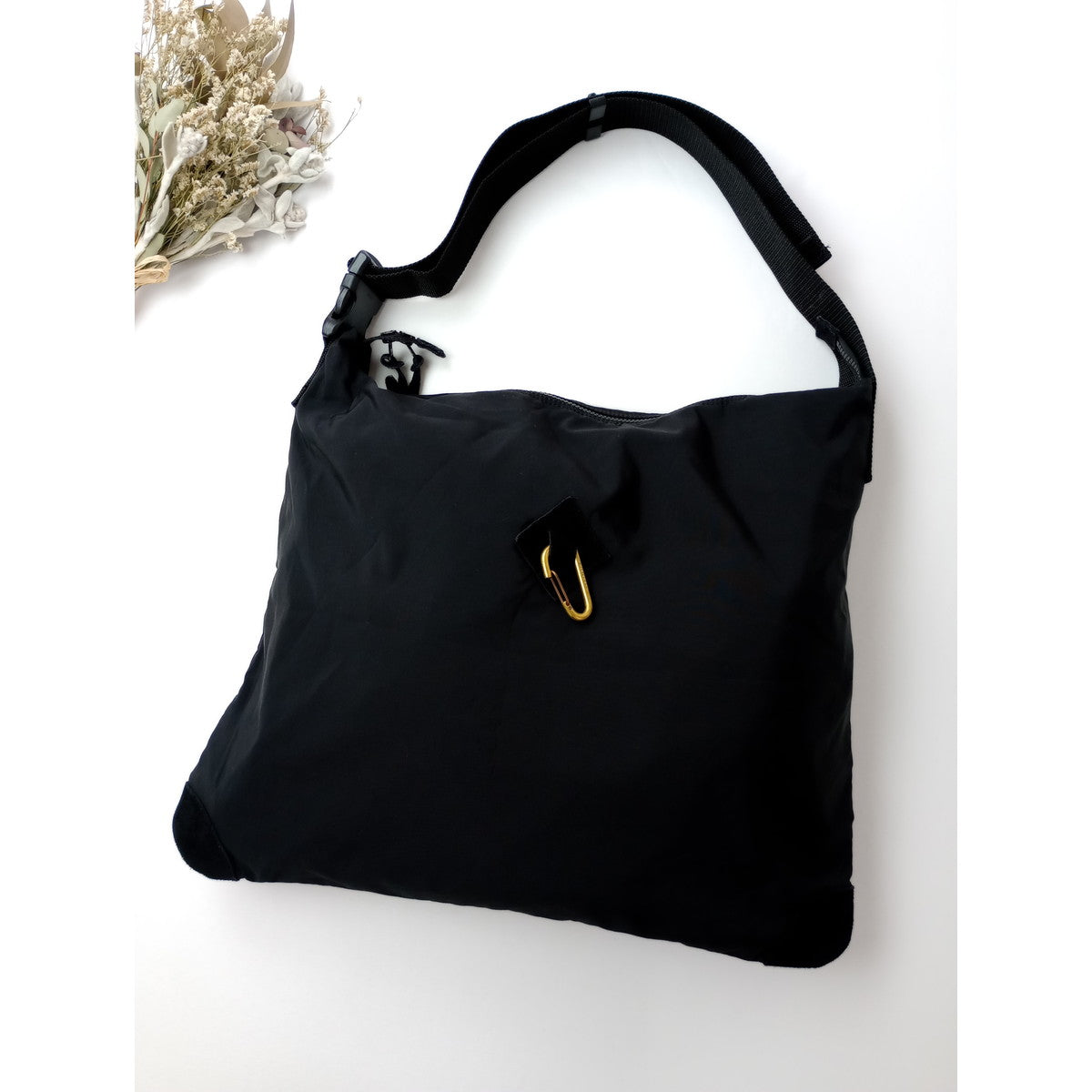 MASTER&Co. マスターアンドコー 60/40 CLOTH SHOULDER BAG with KARABINER ロクヨンクロス ショルダーバッグ＋カラビナ  黒 ブラック  【中古】