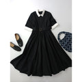 foufou フーフー【THE DRESS #22】bicolor one piece バイカラーワンピース 黒 ブラック 白 0  【中古】
