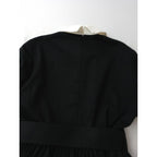 foufou フーフー【THE DRESS #22】bicolor one piece バイカラーワンピース 黒 ブラック 白 0  【中古】