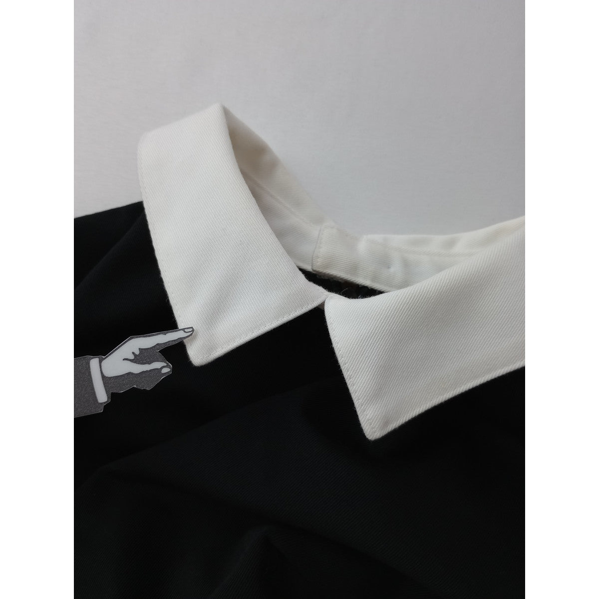 foufou フーフー【THE DRESS #22】bicolor one piece バイカラーワンピース 黒 ブラック 白 0  【中古】