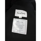 foufou フーフー【THE DRESS #22】bicolor one piece バイカラーワンピース 黒 ブラック 白 0  【中古】