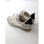NOVESTA ノヴェスタ MARATHON スニーカー 靴  37  23.0 〜 23.5 グレー ベージュ 【中古】