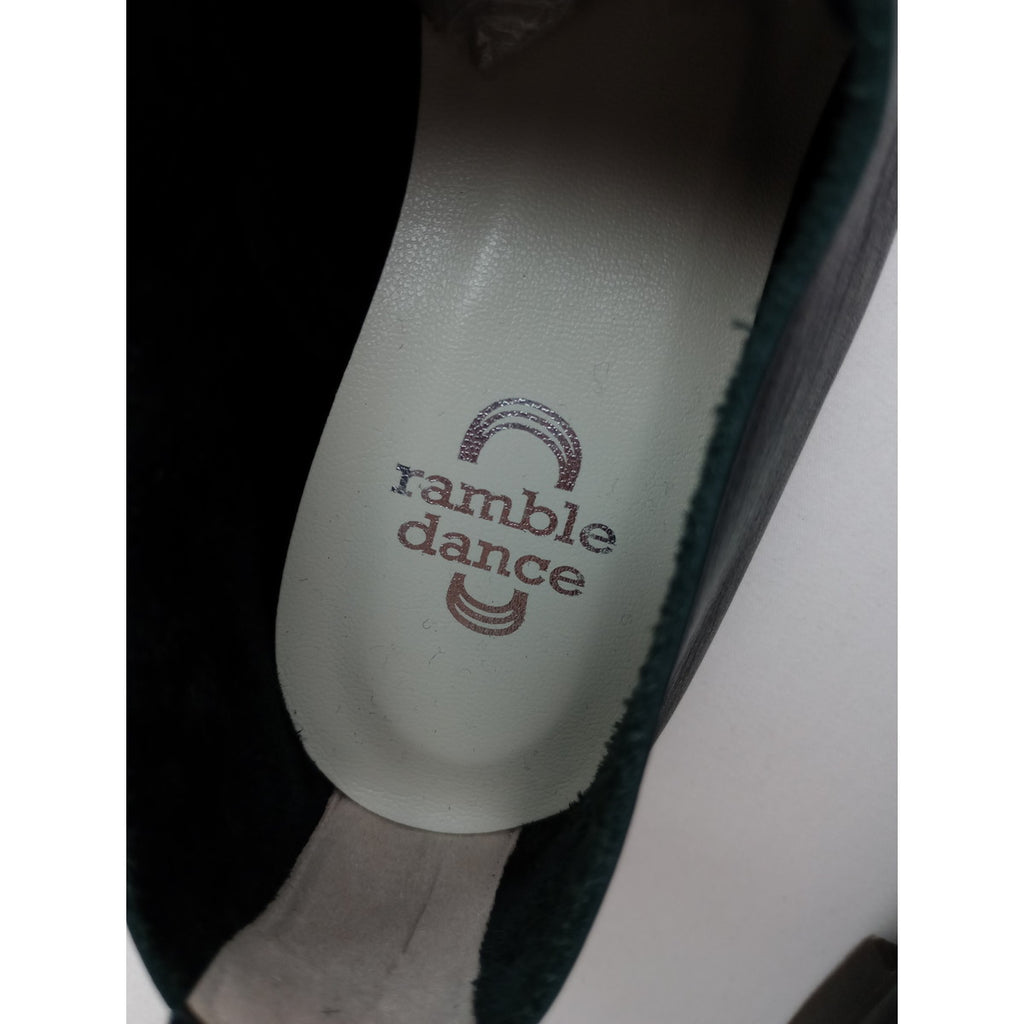 ramble dance ランブルダンス シュリンクレザーシューズ 靴 黒 ブラック 【中古】