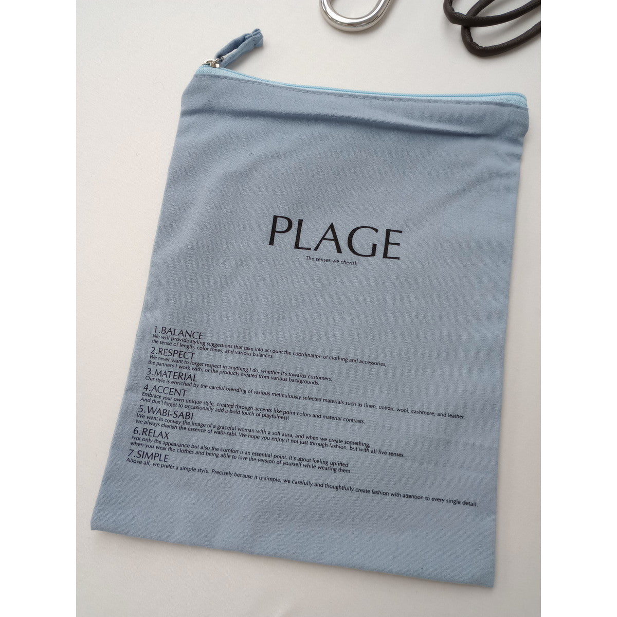 25AW Plage プラージュ PP   Pake Plage  カシミヤ100％大判ストール モヘアニットシュシュ ロープベルト ポーチ 4点セット   【中古】