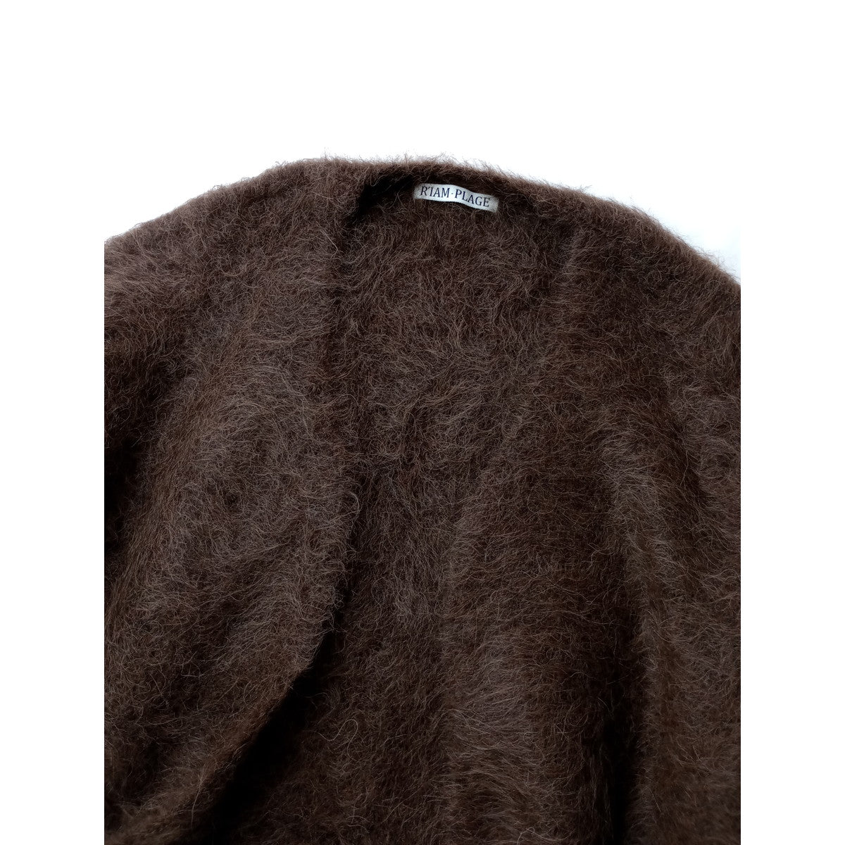 25AW   R'IAM PLAGE  リアム  プラージュ  シャギー カーディガン 羽織  ダークブラウン (6M＋2475) 【中古】