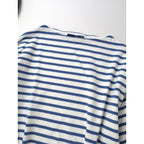 SAINT JAMES セントジェームス オーバーサイズ ボーダー バスクシャツ 白 ブルー 【中古】