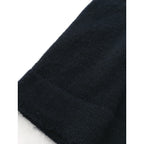 homspun ホームスパン ウール 毛 100％ 半袖 ニット セーター 黒 ブラック F  (7M＋1206)【中古】