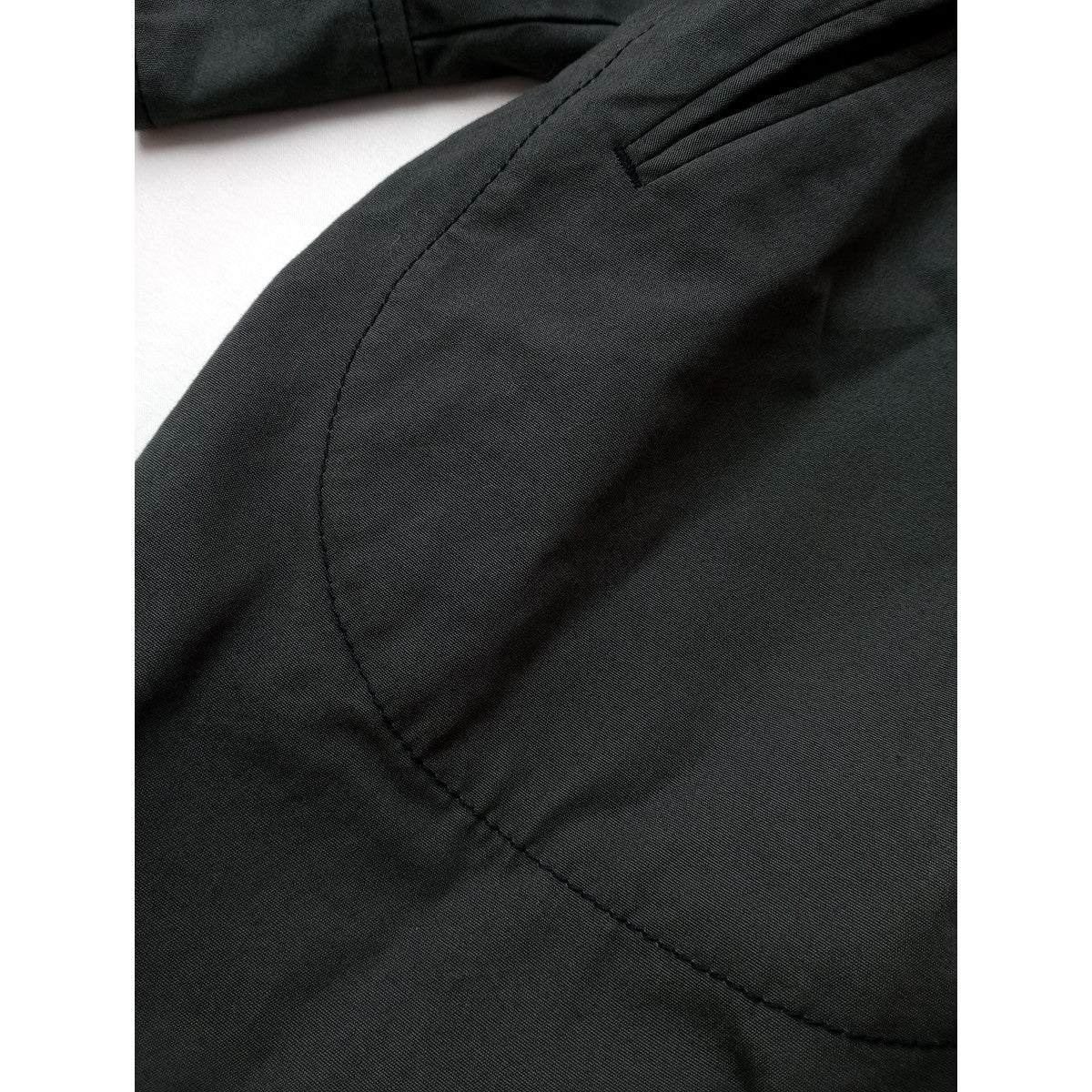 homspun ホームスパン コットンウェザー ステンカラーコート ライナー付き  くすみダークブラウン F   【中古】