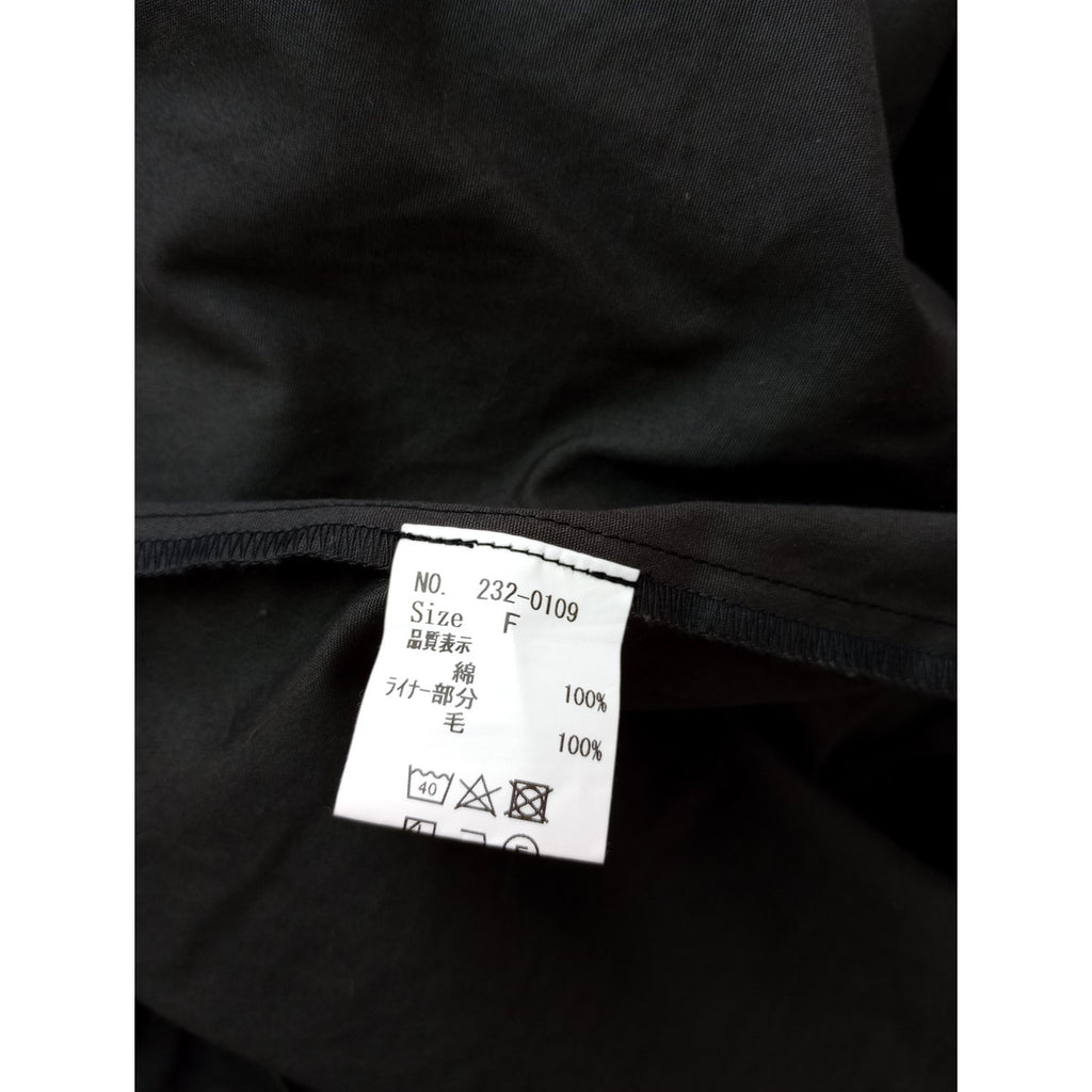 homspun ホームスパン コットンウェザー ステンカラーコート ライナー付き  くすみダークブラウン F   【中古】