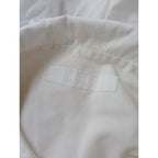 homspun  ホームスパン  フリルカラー  コットン  綿 100％ 長袖 シャツ ブラウス 白 ホワイト F 【中古】