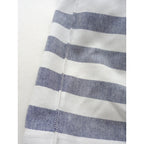 26SS  homspun ホームスパン 先染め帆布バック ストライプ コットン 綿 100％ ブルー 【中古】