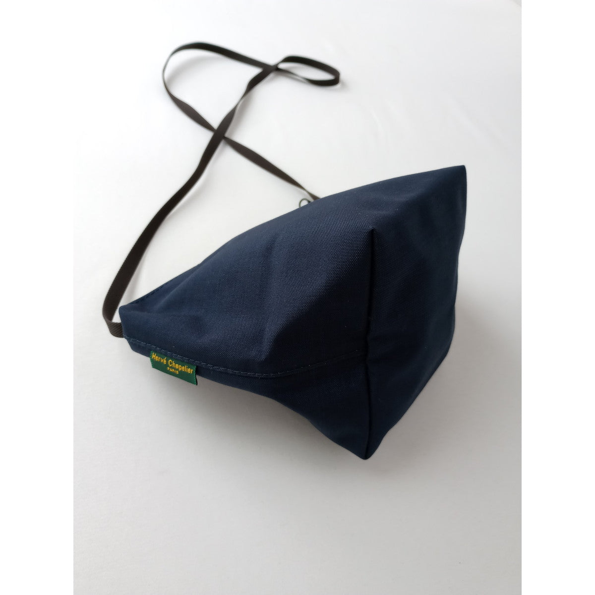 Herve Chapelie エルベシャプリエ ポシェット ミニ ショルダーバッグ ネイビー 【中古】
