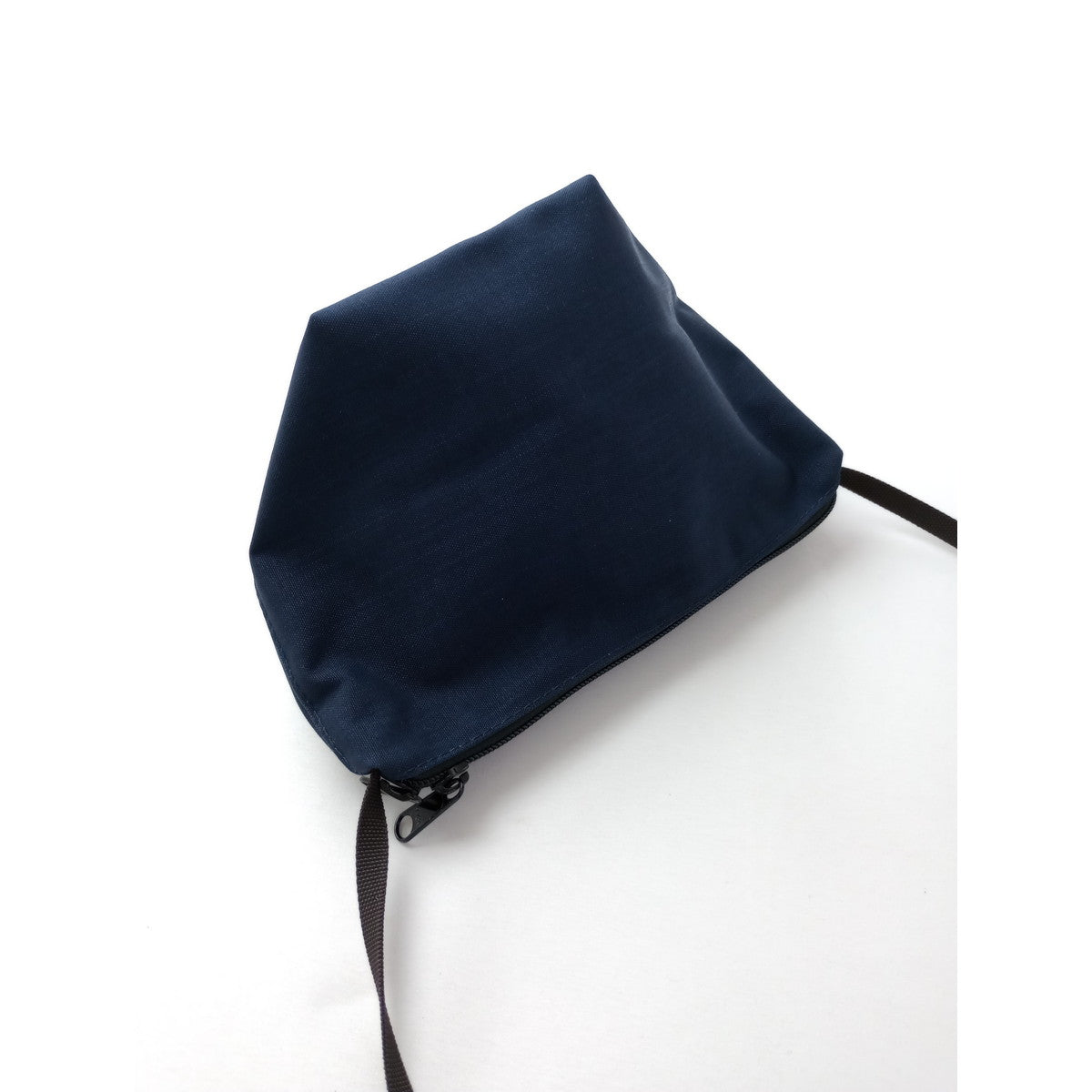 Herve Chapelie エルベシャプリエ ポシェット ミニ ショルダーバッグ ネイビー 【中古】
