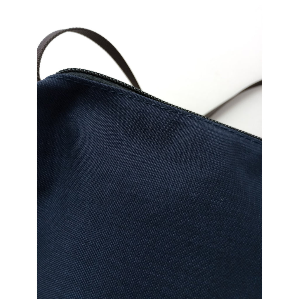 Herve Chapelie エルベシャプリエ ポシェット ミニ ショルダーバッグ ネイビー 【中古】