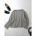maillot マイヨ Loose Weekend Long Tee ルーズウィークエンド ロング Tee  エルボーパッチ  長袖 カットソー トップス カーキ 0 【中古】