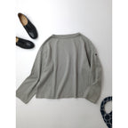 maillot マイヨ Loose Weekend Long Tee ルーズウィークエンド ロング Tee  エルボーパッチ  長袖 カットソー トップス カーキ 0 【中古】