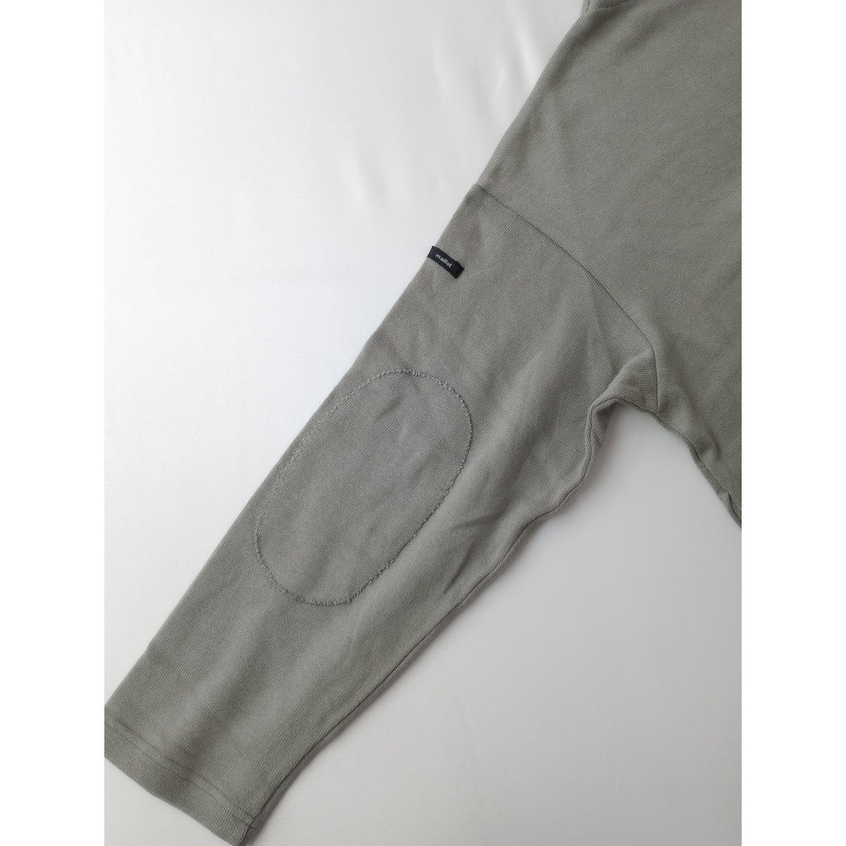maillot マイヨ Loose Weekend Long Tee ルーズウィークエンド ロング Tee  エルボーパッチ  長袖 カットソー トップス カーキ 0 【中古】