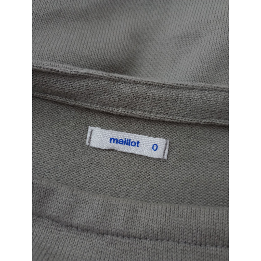 maillot マイヨ Loose Weekend Long Tee ルーズウィークエンド ロング Tee  エルボーパッチ  長袖 カットソー トップス カーキ 0 【中古】