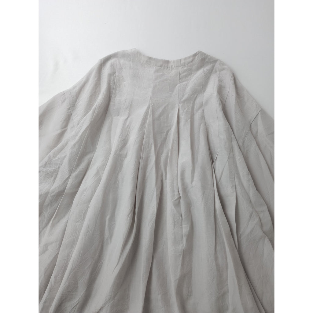 pub ピューブ Silk Cotton Lawn Tuck Blouse シルク コットン タック ブラウス トップス ライトグレー 【中古】