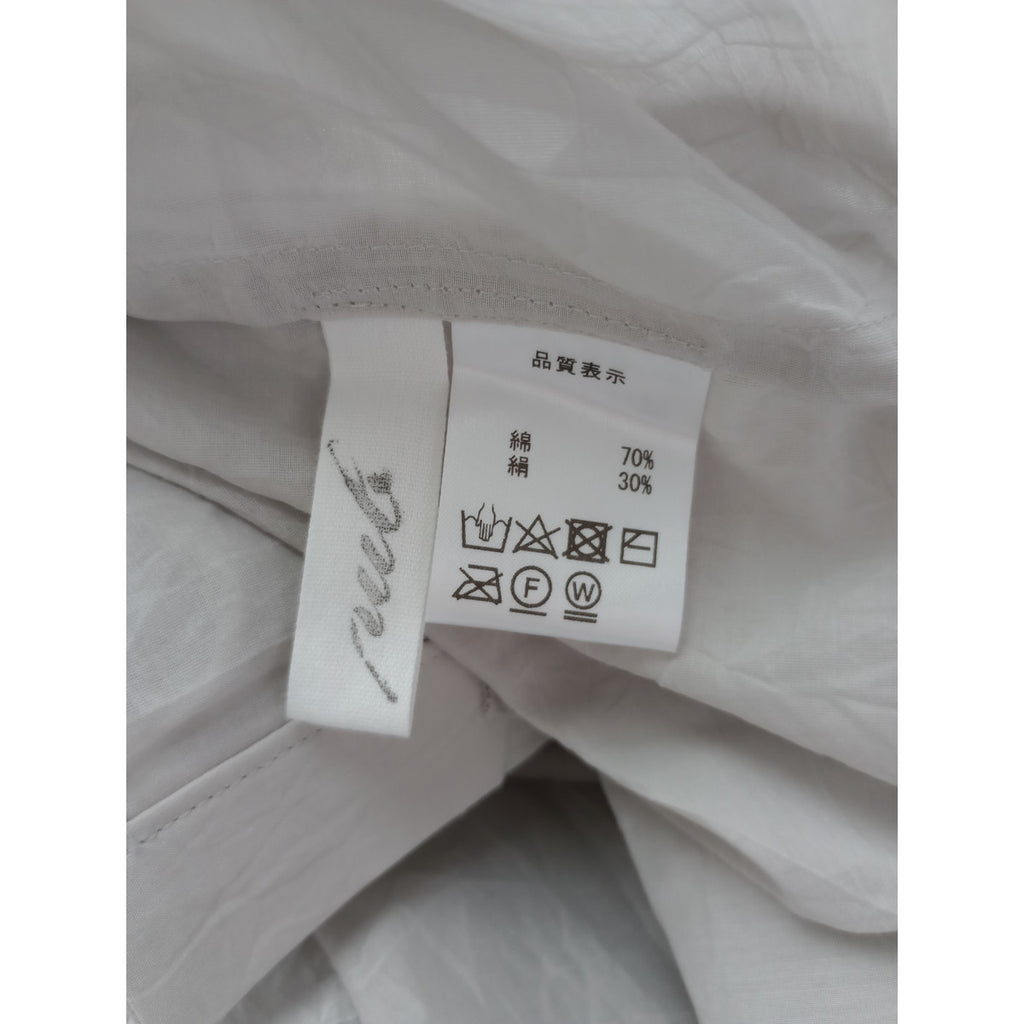 pub ピューブ Silk Cotton Lawn Tuck Blouse シルク コットン タック ブラウス トップス ライトグレー 【中古】