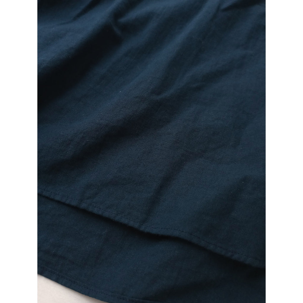 ゴーシュ  コットン リネン ポプリン  チュニック シャツ  長袖 トップス 2 ネイビー   【中古】