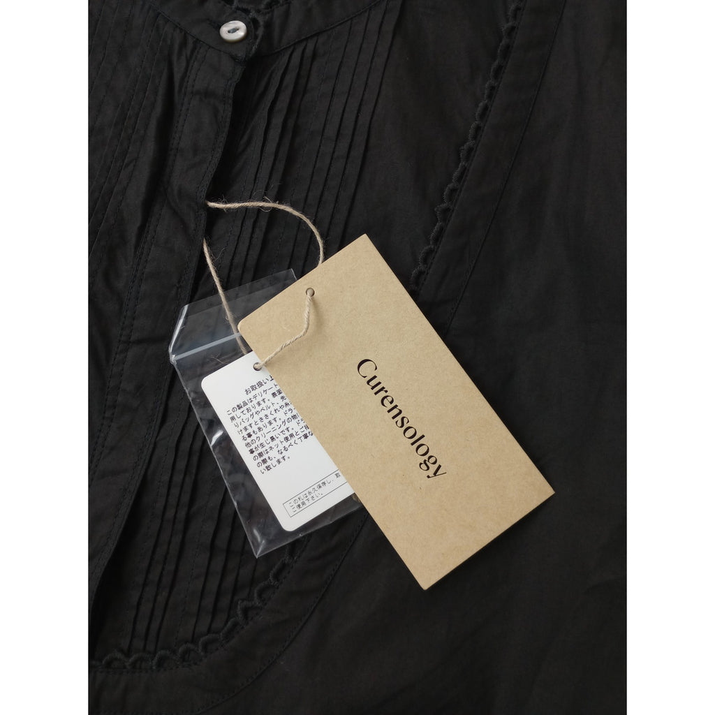 新品 Curensology カレンソロジー コットンレース サロペット オールインワン パンツ 黒 ブラック 【中古】
