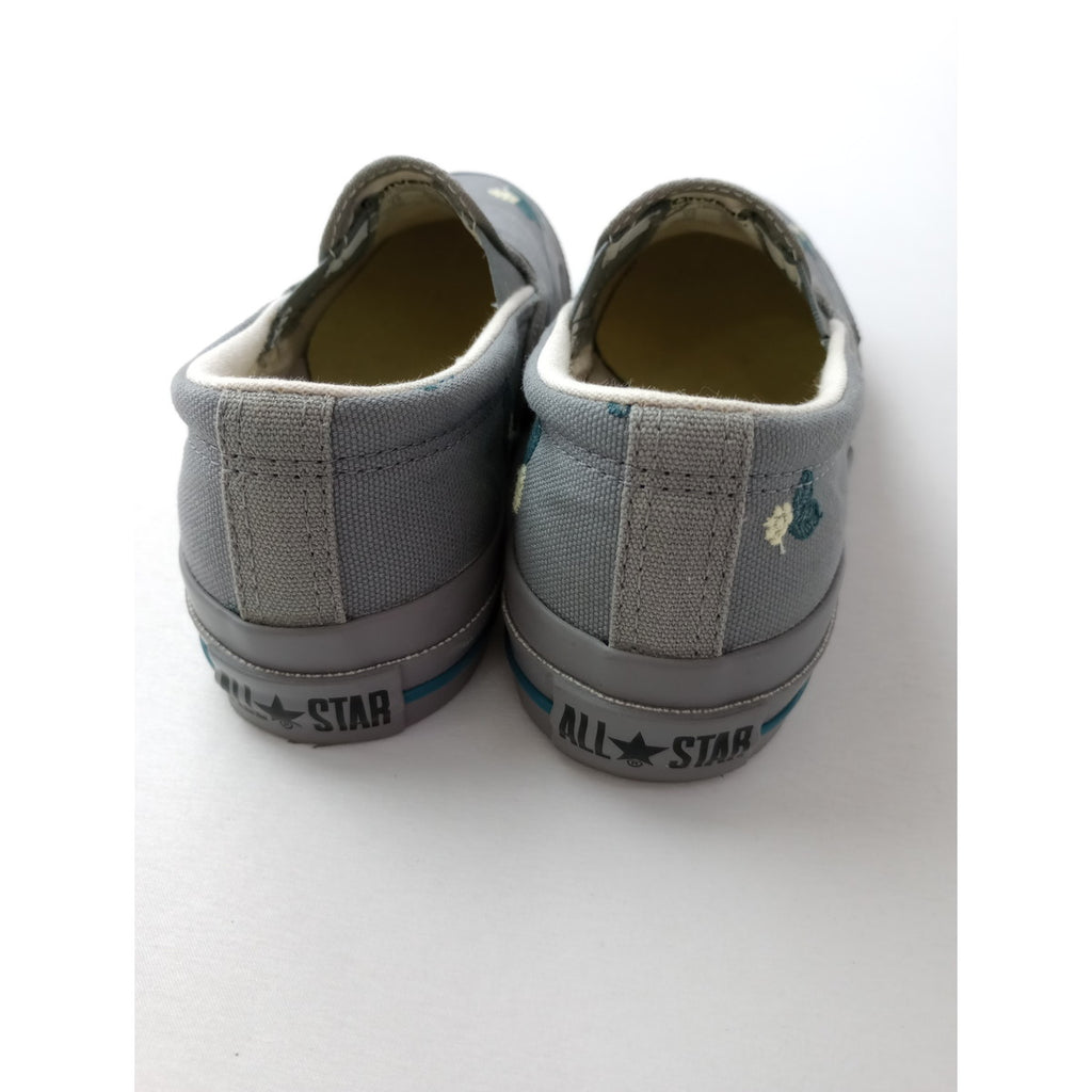 ミナペルホネン  コンバース  mina perhonen  × CONVERSE  REACT スリッポン スニーカー 靴 グレー 22.5  【中古】