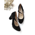 repetto レペット ストラップ スエード ヒール パンプス メリージェーン 靴 黒 ブラック 36 【中古】
