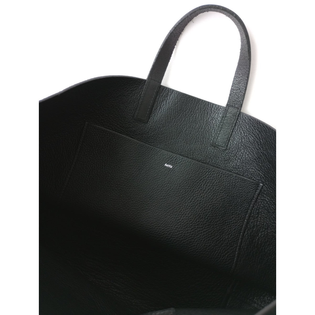 Aeta アエタ 2way shoulder tote bag レザー トートバッグ ショルダー 黒 ブラック 【中古】