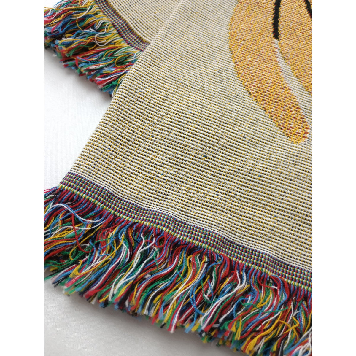 bfgf  LA アーティスト  Lilian Martinez WWA Mini Horizontal Mini Blanket  フリンジ ブランケット  マルチカラー【中古】