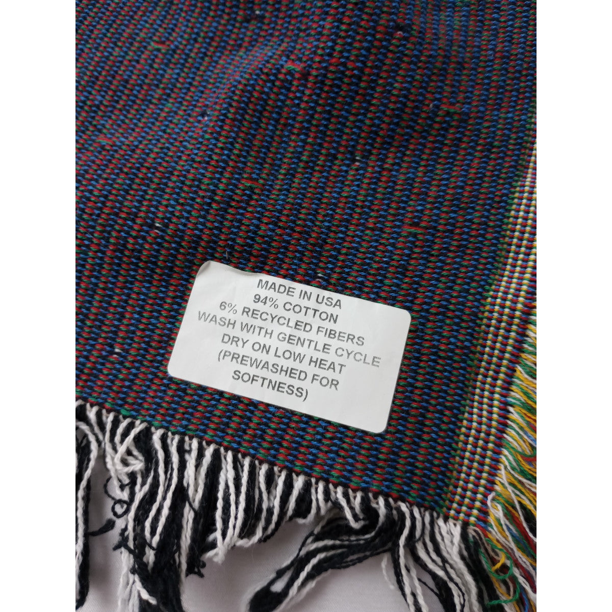 bfgf  LA アーティスト  Lilian Martinez WWA Mini Horizontal Mini Blanket  フリンジ ブランケット  マルチカラー【中古】