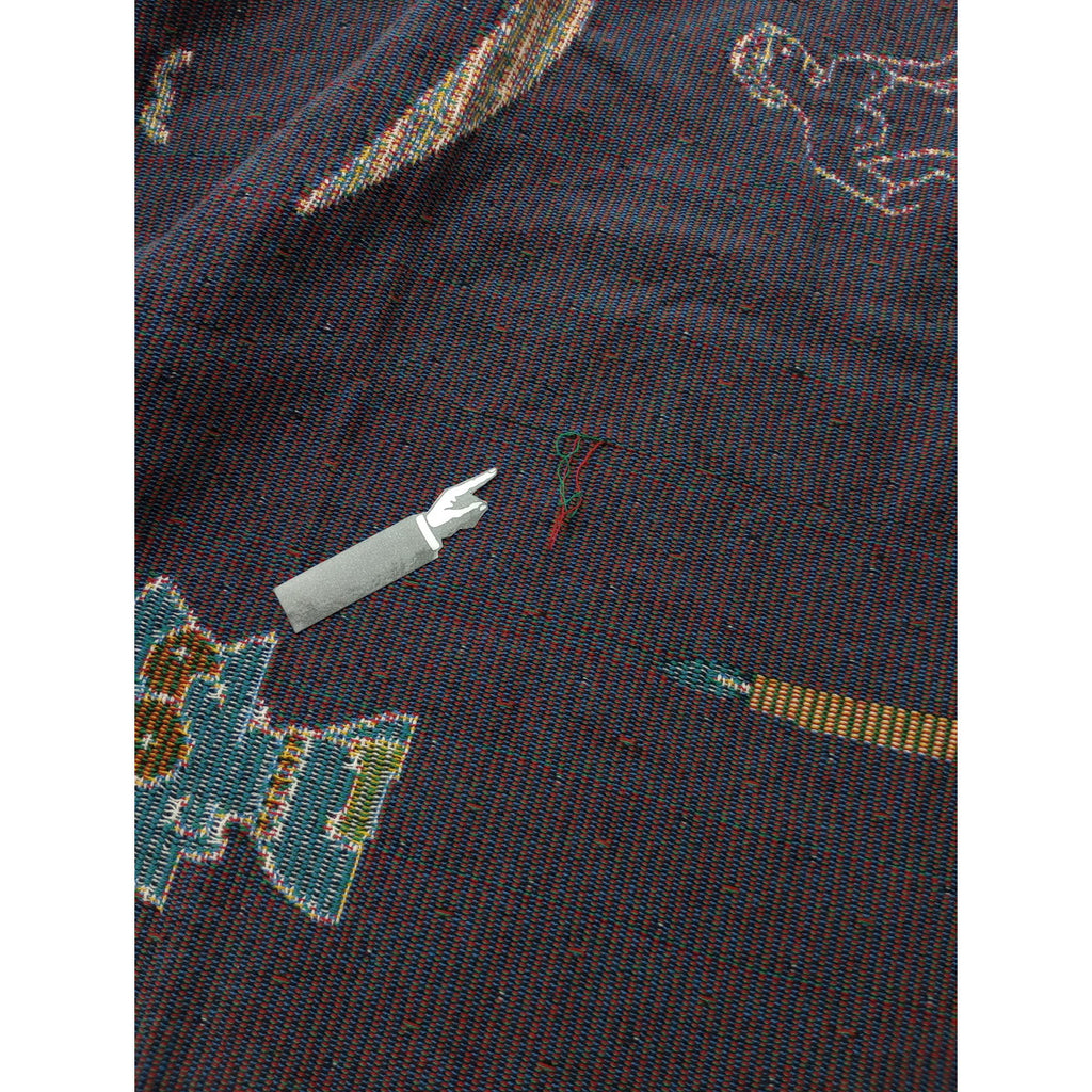 bfgf  LA アーティスト  Lilian Martinez WWA Mini Horizontal Mini Blanket  フリンジ ブランケット  マルチカラー【中古】