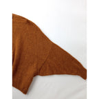 suzuki takayuki スズキタカユキ alpaca knitted cape ベビーアルパカ ワイド ニット ケープ 長袖 トップス くすみオレンジ  (7M＋1213)【中古】